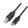 Aisens Cable USB 2.0 Impresora USB-C a USB-B 1m Negro